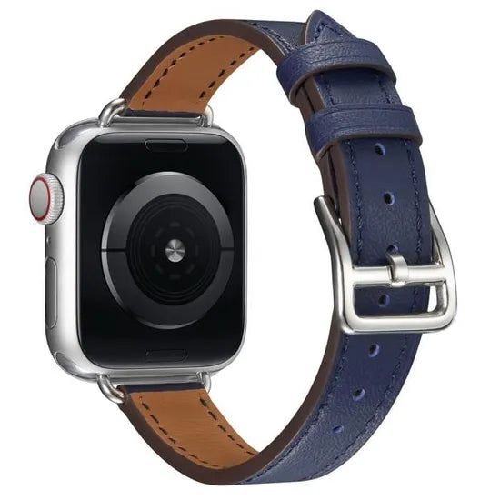 Bracelet en cuir bleu prestige