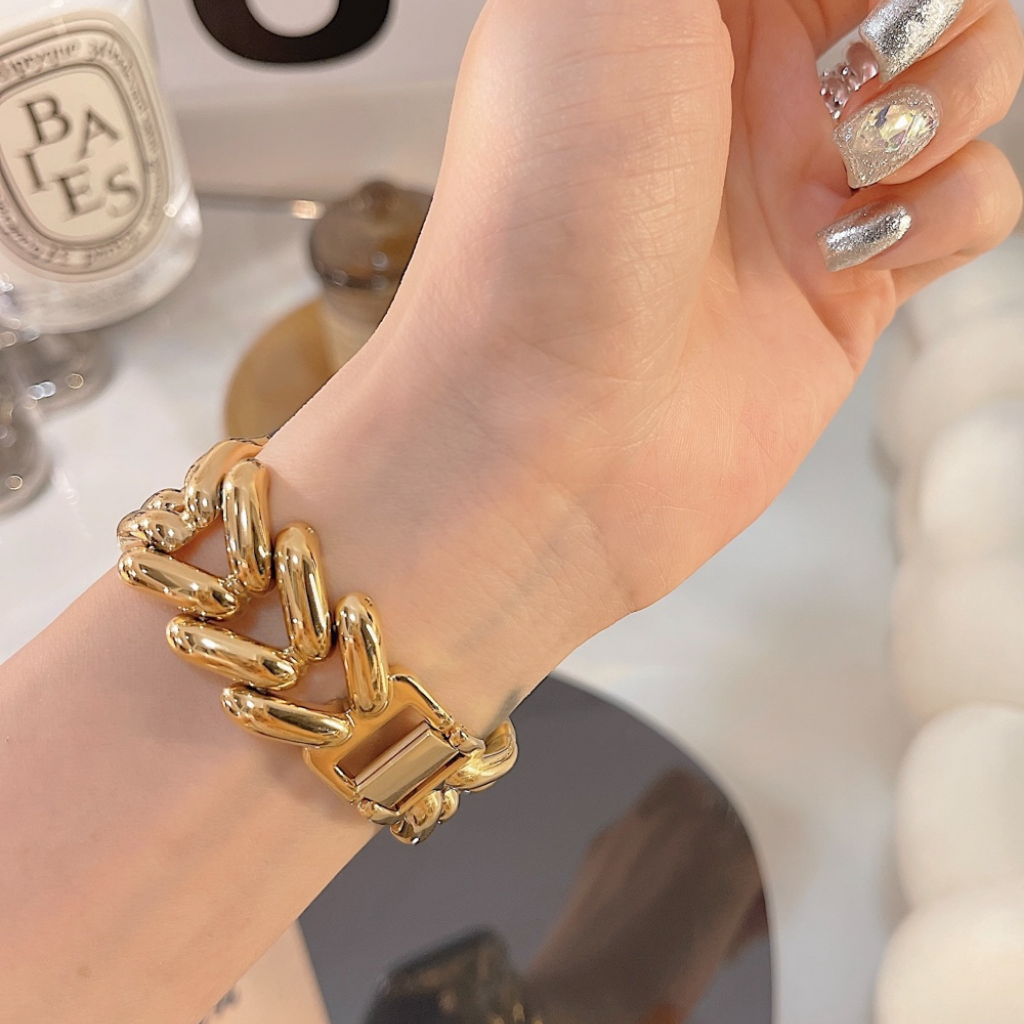 Bracelet Chaîne Tressée en Acier